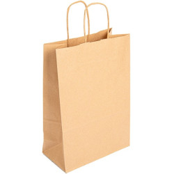BOLSA Papel Asa 20 x 10 x 29 250u Kraft