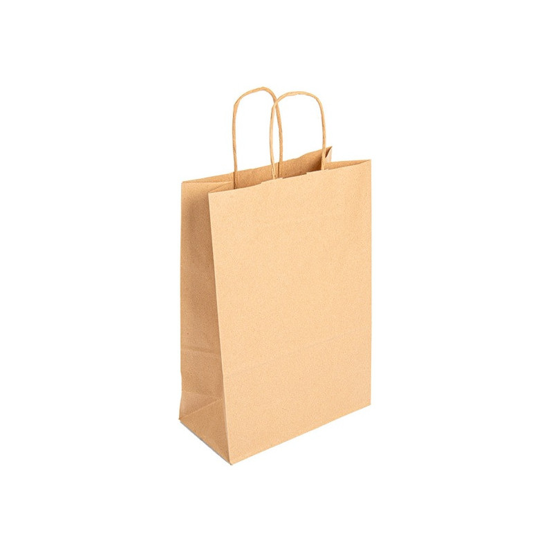 BOLSA Papel Asa 20 x 10 x 29 250u Kraft