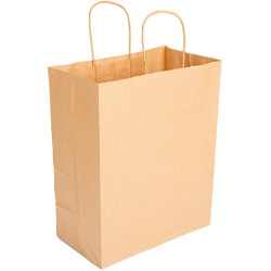 BOLSA Papel Asa 26 x 14 x 32 250u Kraft
