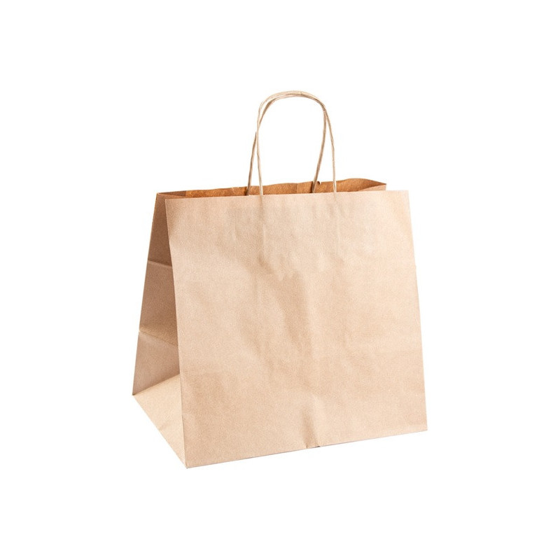 BOLSA Papel Asa 26 x 17 x 24 250u Kraft
