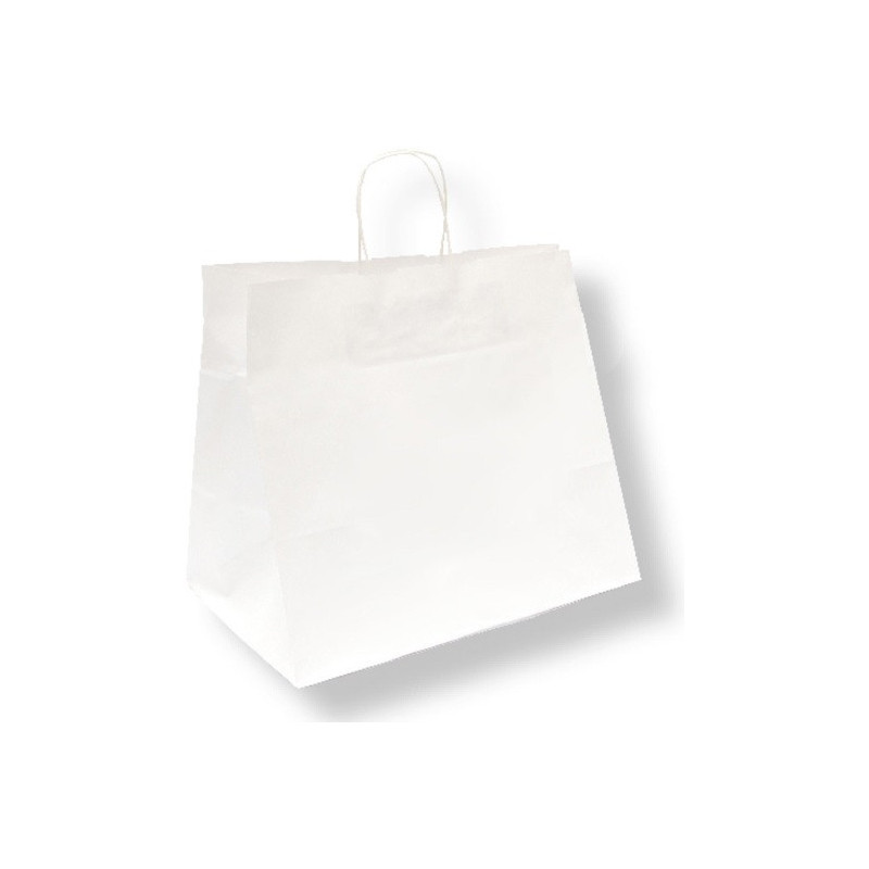 BOLSA Papel Asa 32 x 21 x 28.5 250u Blanco