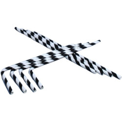 CAÑITA Flexible 20cm 0.6 100u 50 Blan-Negra