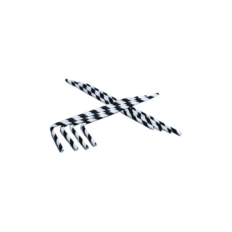CAÑITA Flexible 20cm 0.6 100u 50 Blan-Negra
