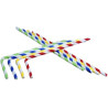 CAÑITA Flexible 22cm 0.6 100u x 8 Colores Rayas