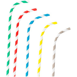 CAÑITA Flexible 23cm 0.6 250u x 24 Rayas