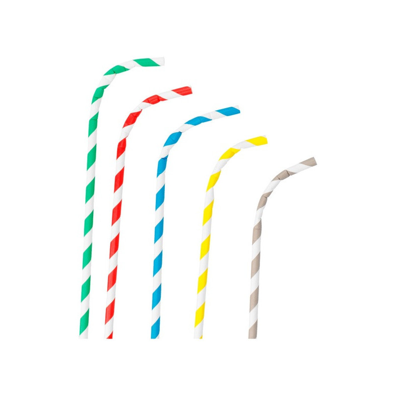 CAÑITA Flexible 23cm 0.6 250u x 24 Rayas
