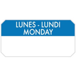 ETIQUETAS 5 x 2.50 1000u Lunes