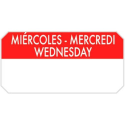 ETIQUETAS 5 x 2.50 1000u Miércoles