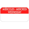 ETIQUETAS 5 x 2.50 1000u Miércoles