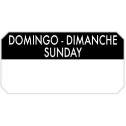 ETIQUETAS 5 x 2.50 1000u Domingo