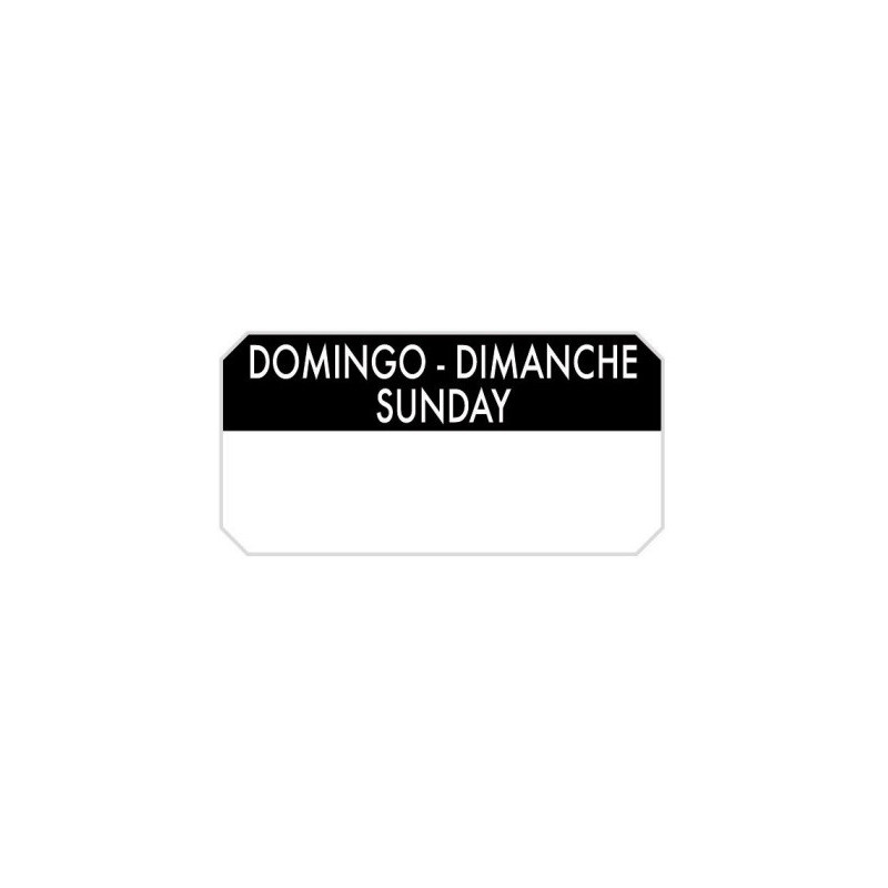 ETIQUETAS 5 x 2.50 1000u Domingo