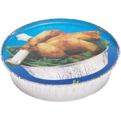 TAPA Envase Alum Pollo 125u x 4 1500cc Redondo
