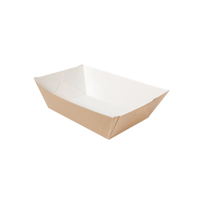 Barquilla Carton (17x 9.5x 6.5) 100u x 4 Kraft