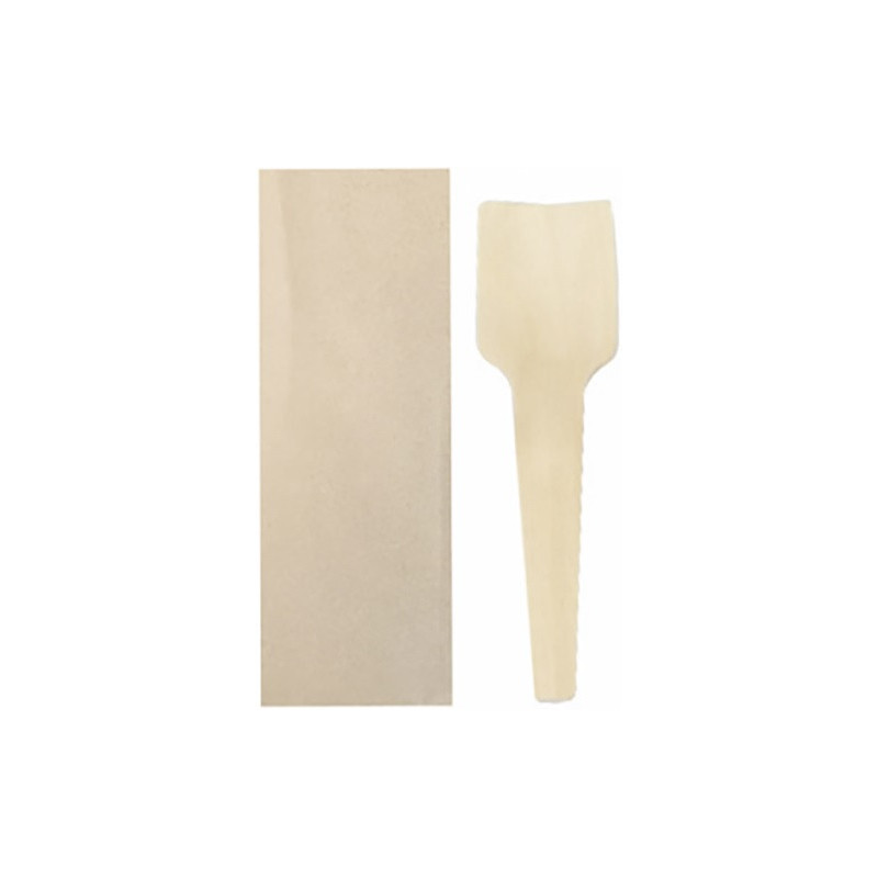 CUCHARA Helado Madera 7cm 50u x 20 Enfundada