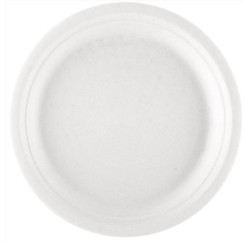 PLATO Carton 23cm 50u x 20 Bagazo Blanco