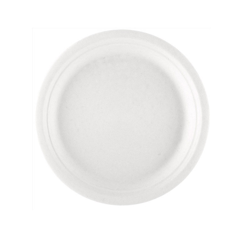 PLATO Carton 23cm 50u x 20 Bagazo Blanco
