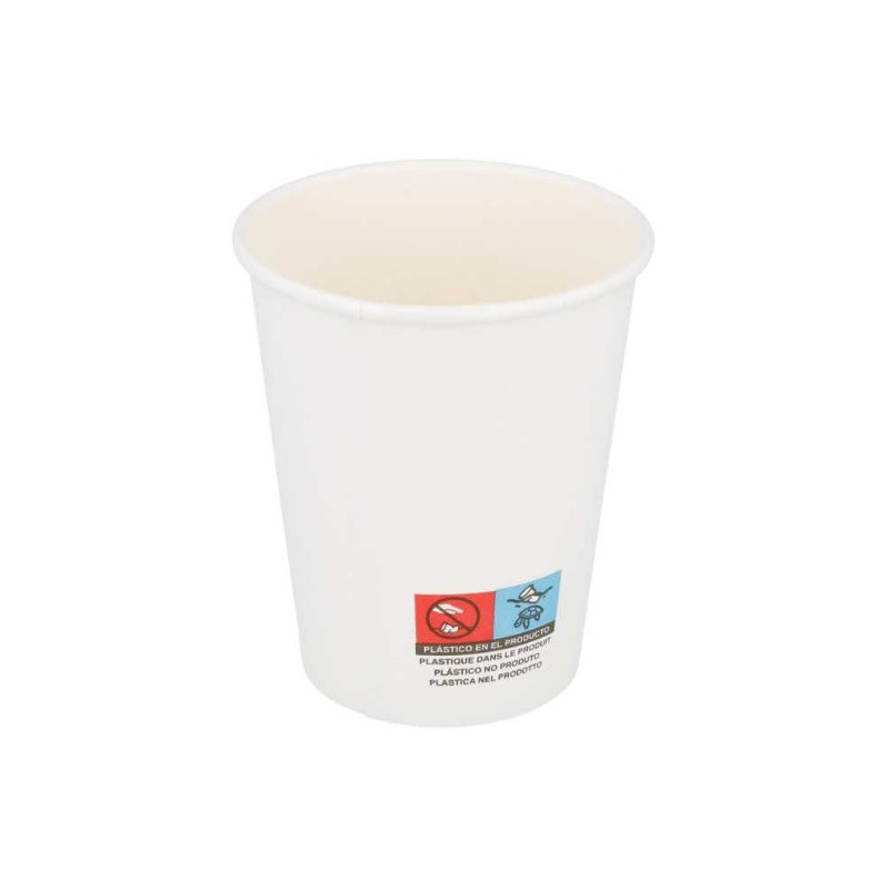VASO Carton 240cc 8 onza 100u x 10 Blanco