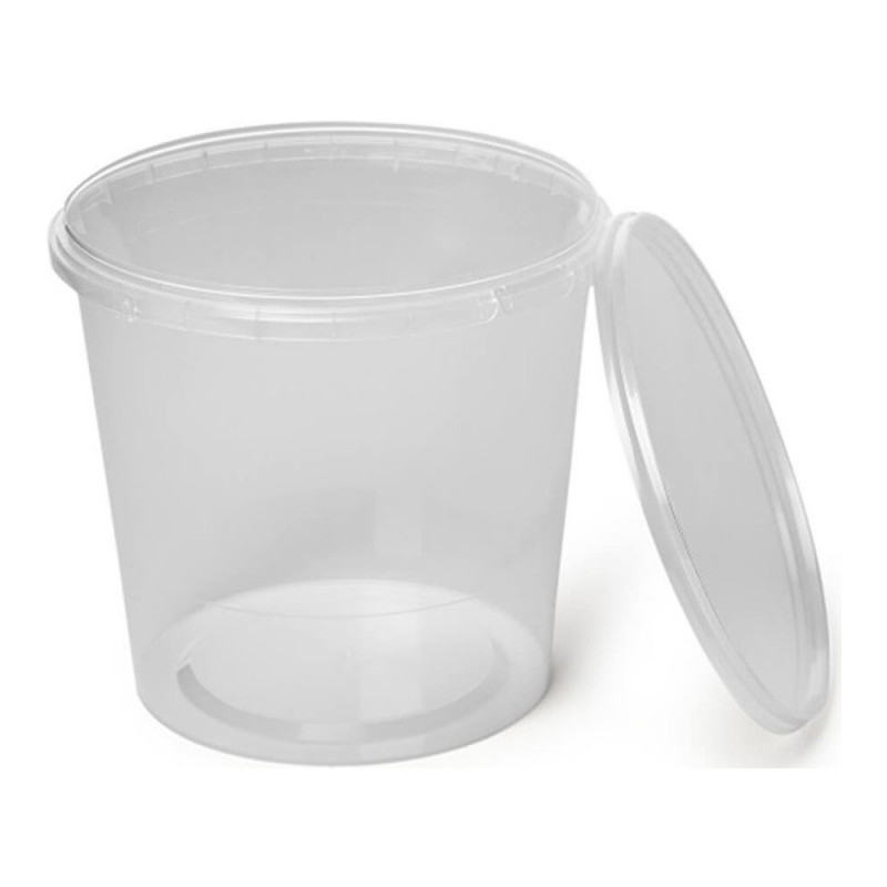 TARRINA Plast 1000cc 50u x 10 Tapa