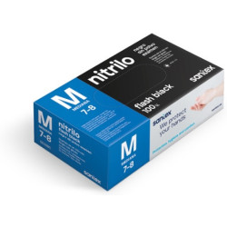GUANTES Nitrilo Negro M 100u