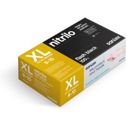 GUANTES Nitrilo Negro XG 100u
