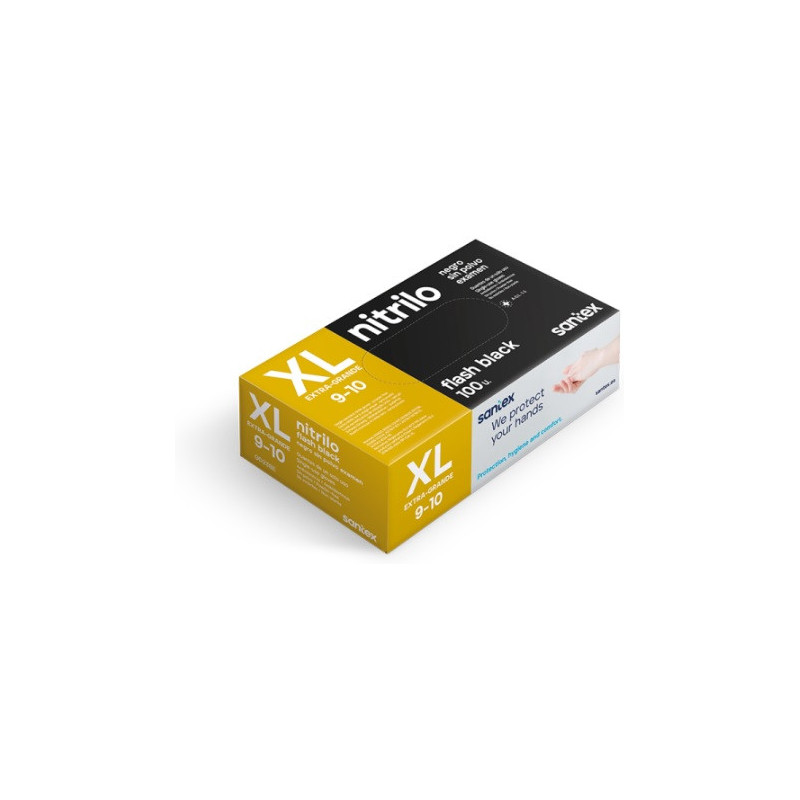 GUANTES Nitrilo Negro XG 100u