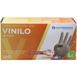 GUANTES Vinilo G 100u sin polvo