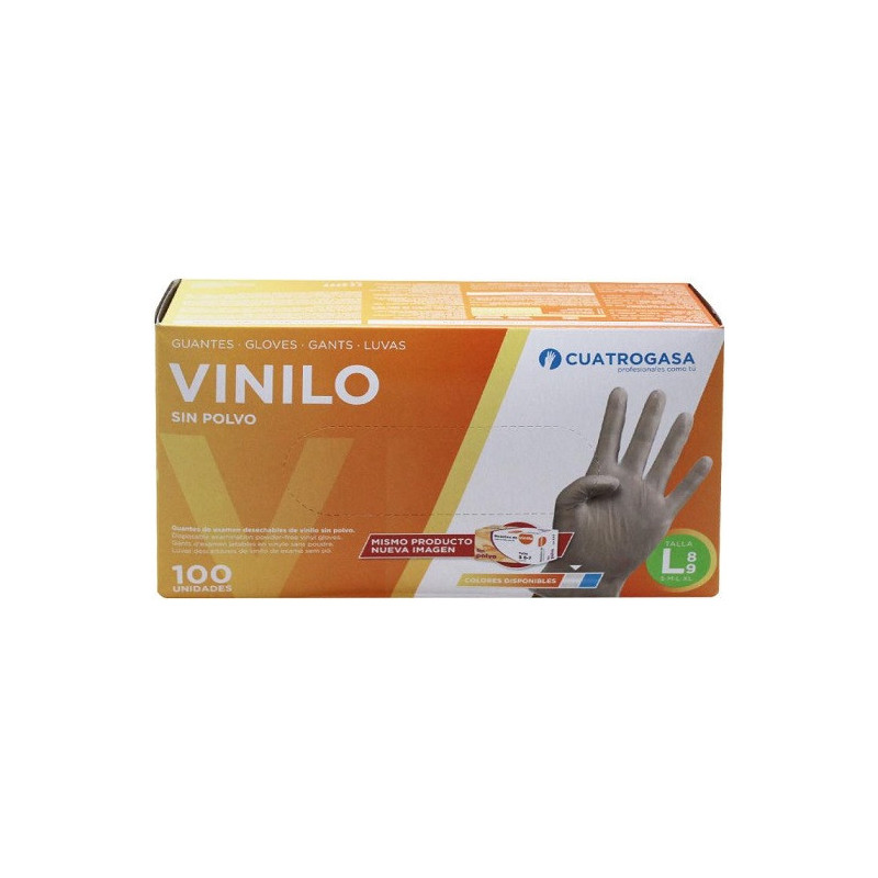 GUANTES Vinilo G 100u sin polvo