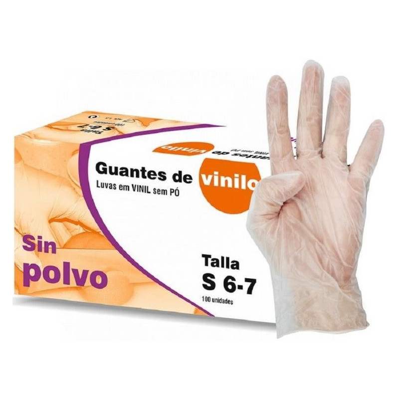 GUANTES Vinilo P 100u sin polvo