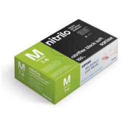 GUANTES Nitrilo Negro  M  100u