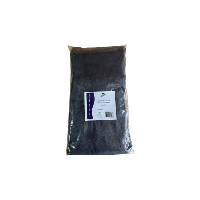 BAYETA Micofibra 38 x 40 6u Negra Amapola bdpt
