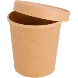 Tarrina carton 480ml + tapas 25u x 20