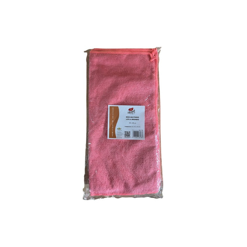 BAYETA Micofibra 38 x 40 6u Roja Amapola bdpt